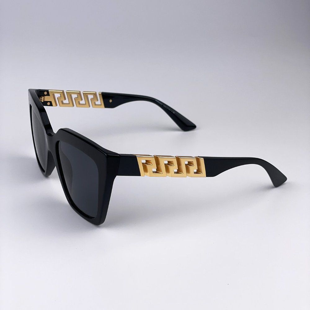 Versace VE4418 GB1/87 Sunglasses Black Gray Square Women - Picture 5 of 10